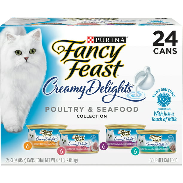 53f74bf7-6139-4b41-bfc2-de8c781c6c21.6fe7b7551bccc9917d2173eafcbd4da0.jpeg Purina Fancy Feast Creamy Delight Wet Cat Food Variety Pack - Image 1