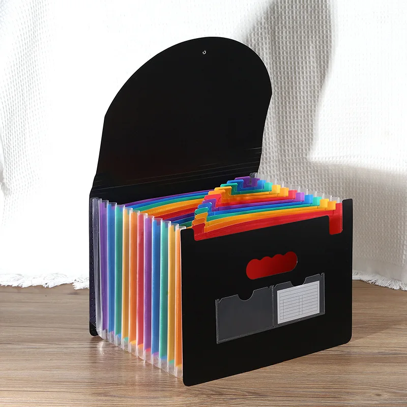 kf-S5a5671a5fd894d95b0efae6218f8f3bfh.webp 13/25 Pockets Accordian File Folder Expanding File Organizer Filing Box Portable Colorful Paper/Bill/Receipt/Document Holder - Image 1