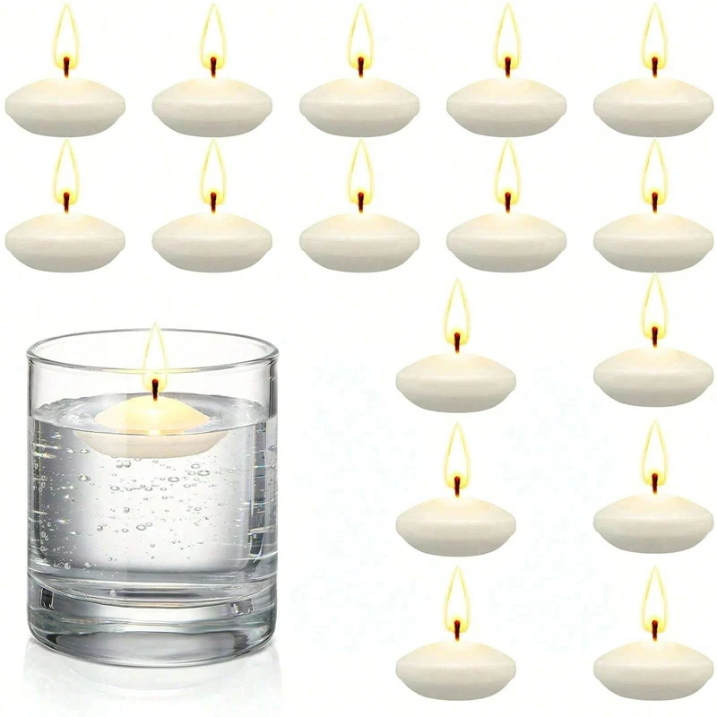 kf-S5accdcfcc8cf45ce8ce8b59b427fd90aQ.webp 6/10/16Pcs Unscented Discs Candles Floating For Valentine's Day Party Wedding Home Bathtub Decor Romantic Confession Candlelight - Image 1