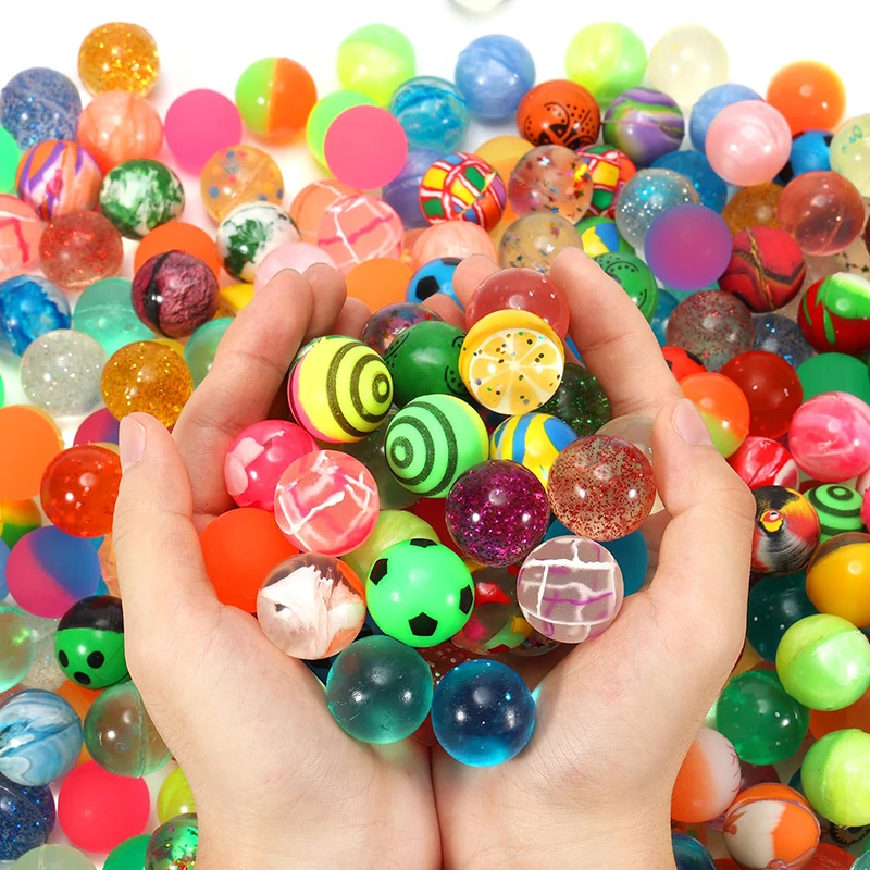 kf-S72eb8f6c607c47269f1aa5588bb5f520L 1/10/20/30pcs Mini Bouncy Ball Children Indoor Outdoor Elastic Jump Balls Toys Float Ball Egg Twisting Machine Toy for Kids - Image 1