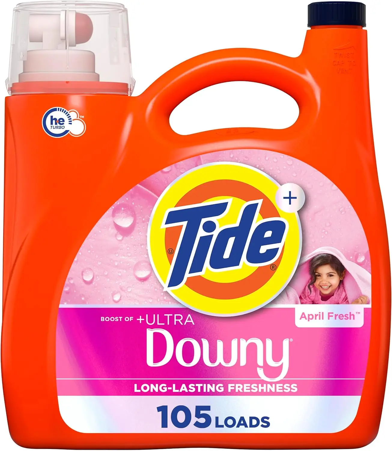 kf-S4063e743abbf4ca3a5335cfd624511ee0.webp Ultra Downy Liquid Laundry Detergent, April Fresh Scent, 148 fl oz for 105 Loads with Long-Lasting Freshness - Image 1