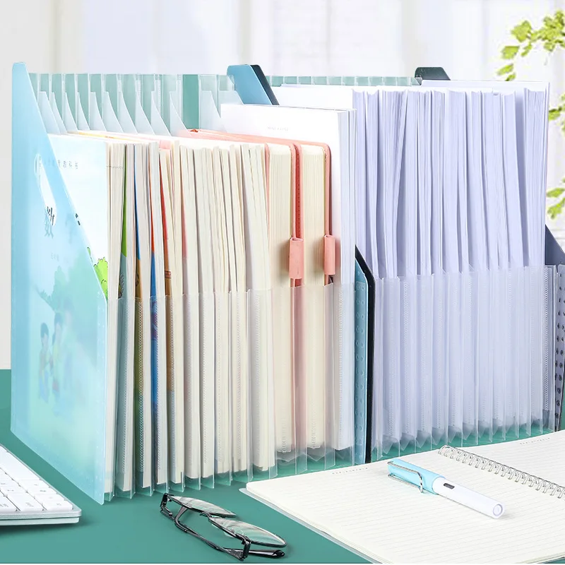 kf-S44b39541c1c14f82886df95f607e72e1J.webp 1 Pcs Desk File Folder Document Paper Organizer Storage Holder Multilayer Expanding Box School Office Stationery File Holder - Image 1