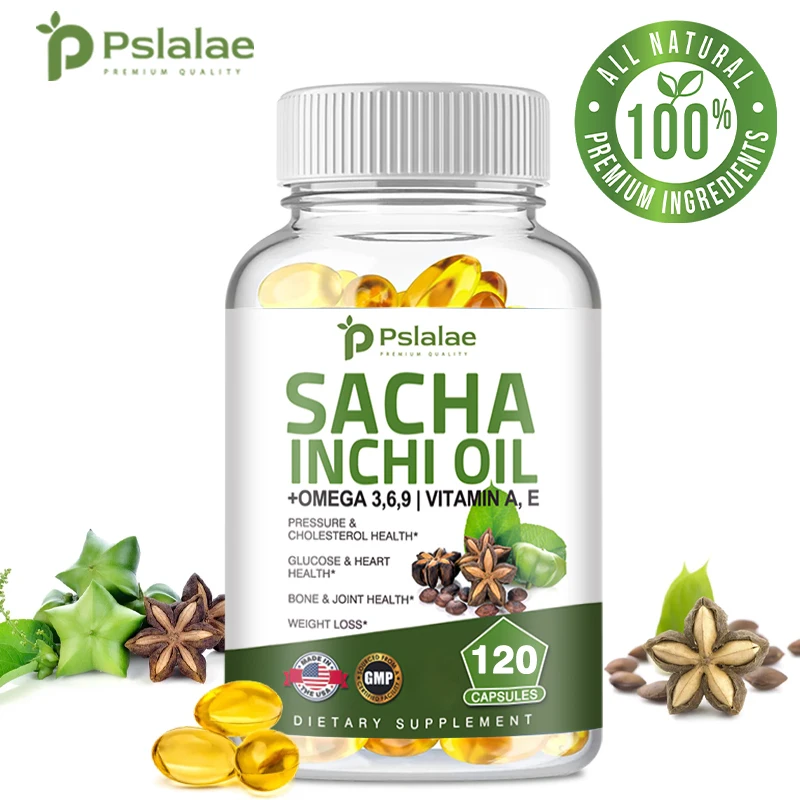 kf-S6f335006dfe747b794c44f83f2835137m.webp Sacha Inchi Oil Supplement - Rich in Omega 3, 6 and 9 and Antioxidants - for Brain & Heart Health - Image 1