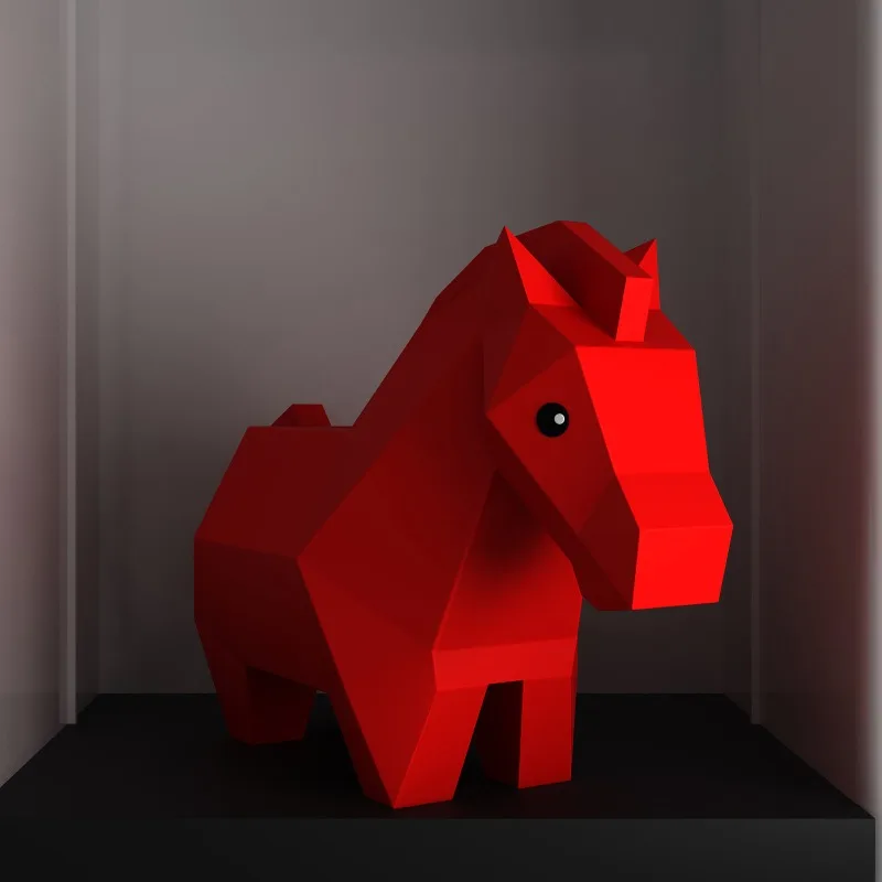 kf-S983e8b879e4e452783fc970ba4f3a110D.webp Nordic Creative Pony Ornament Modern Minimalist Living Room Desktop Birthday Gift Wine Cabinet Ornament Home Decoration FYFM - Image 1