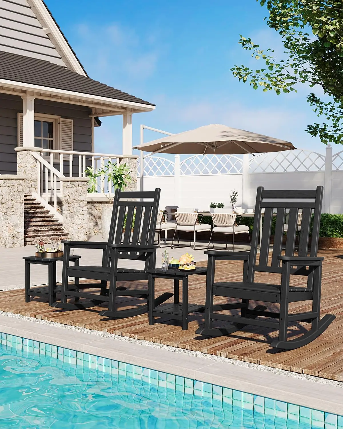 kf-Sa4109e9421524ba4a7497d62a0bdc8d8z.webp Outdoor Rocking Chair, All-Weather HDPE Patio Rocking Chairs for Adults, 380lbs Weight Capacity, Ergonomic Design, for Porch - Image 1
