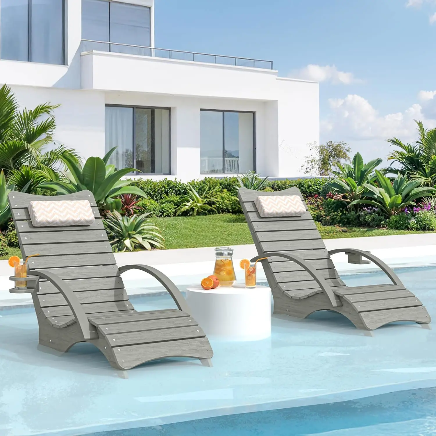 kf-Sb3a81d5bf0514efabe2609a34f206835e.webp Pool Lounge Chairs Set of 2, Shallow Water 8-10 Inches Deep, HDPS Fade Resistant Pool Tanning Chair with Armrest,, Customized - Image 1