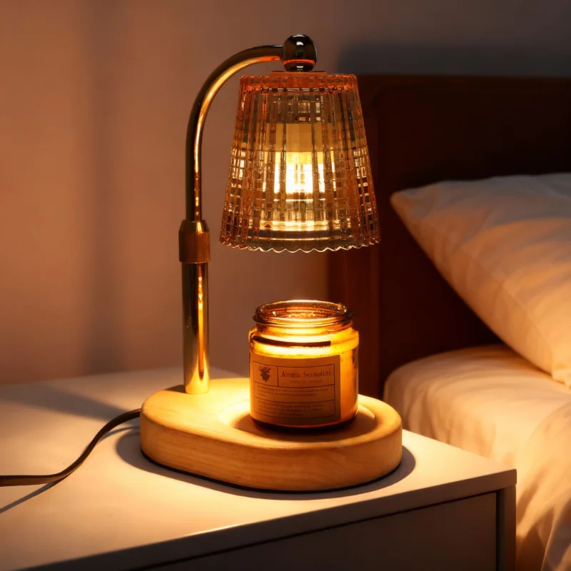 kf-Sc2c5c9404b3d4142ac8275dc51c3ab364.webp 50W Aromatherapy Candle Heating Lamp Timer switch Dimmable Candle lamp Cafe Romantic Atmosphere Desktop Decor 220V Ambient Light - Image 1