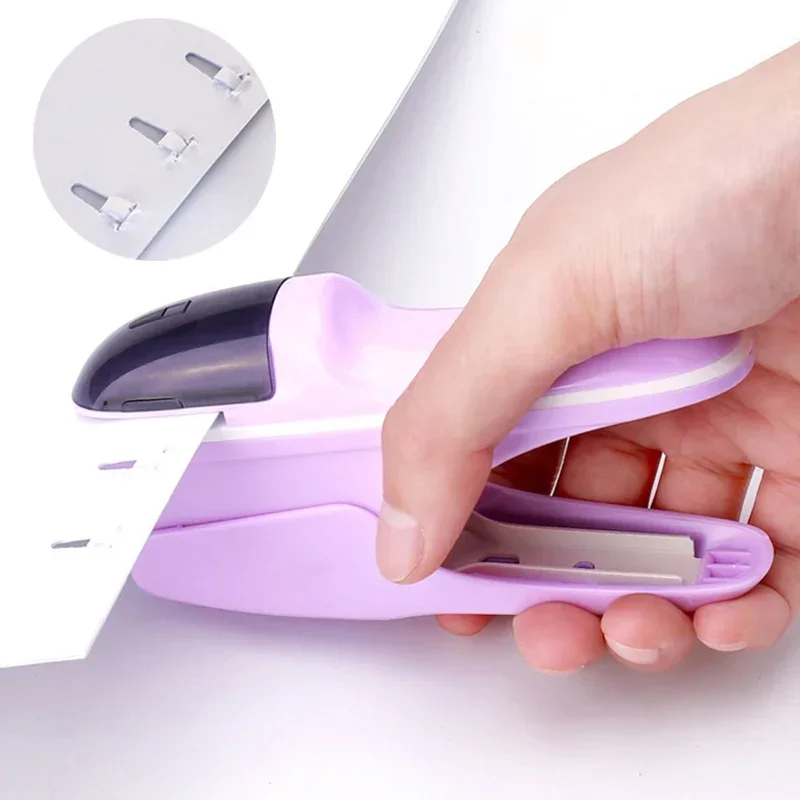 kf-Scc2e8c7fb49a4516a556f5891f20b358M.webp Desktop Stapleless Stapler For Fixing Up To 8 Sheets For Home School Office Desktop Stapler Ticket Paper And Document Binding - Image 1
