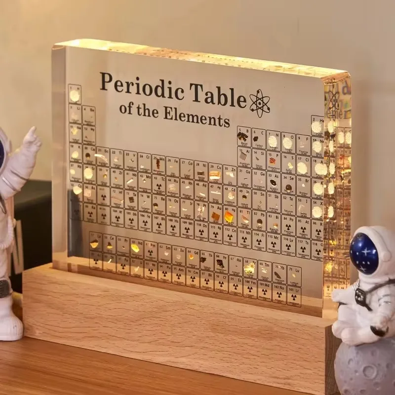 kf-Sd02351ace8b54eebb5e126dcb1efe58eD.webp Acrylic Elements Periodic Table Mendeleev Safe Periodic Table Figurine Display Science Ornament Room Decoration Desk Accessories - Image 1