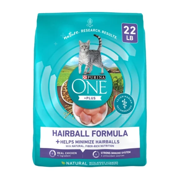 Plus Dry Cat Food Hairball Formula Natural Chicken 22 lb Bag
