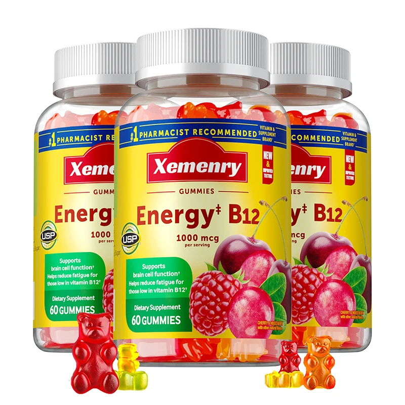 kf-Sd6dd812af0494d918164c8a1e839b61aB.webp Vitamin B12 Gummies - It Helps Maintain Energy, Boosts Metabolism, and Supports Bones and The Immune System - Image 1